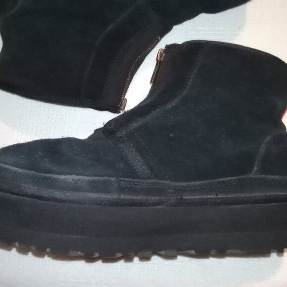 UGG Neumal Platform Zip Suede Ankle Boots Women’s Size 8 - Picture 2 of 16